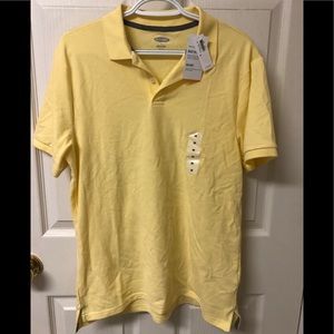NWT Men’s Old Navy Yellow Polo Shirt Size Medium